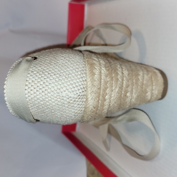 catherine Malandrino Ankle Wrap Spadrile Wedge Sandals - Picture 8 of 14